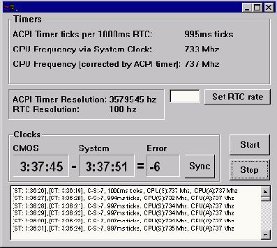 Разгон и торможение Windows NT
