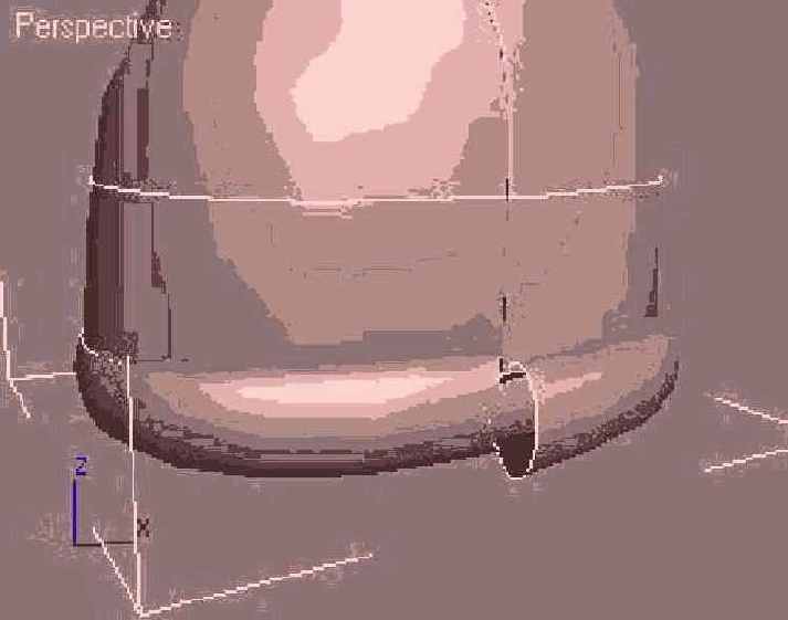 Рис. 10.39. Меховая оторочка шубы создана лофтингам сечения вдоль направляющей и имеет пока вид трубки, открытой на концах